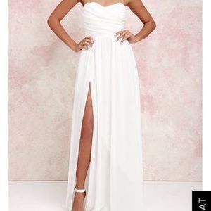 White formal dress